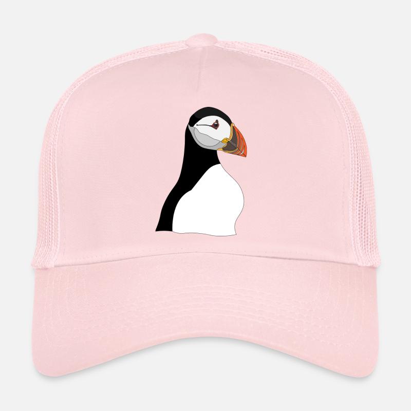 Puffin Head Print Trucker Cap