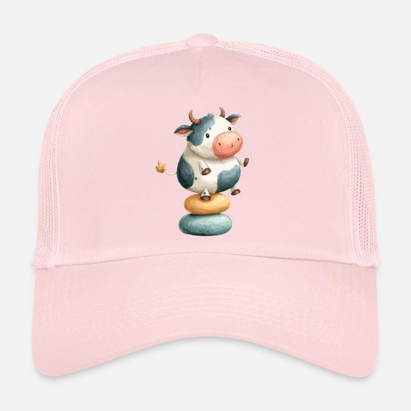 Cow balancing on donuts Trucker Cap