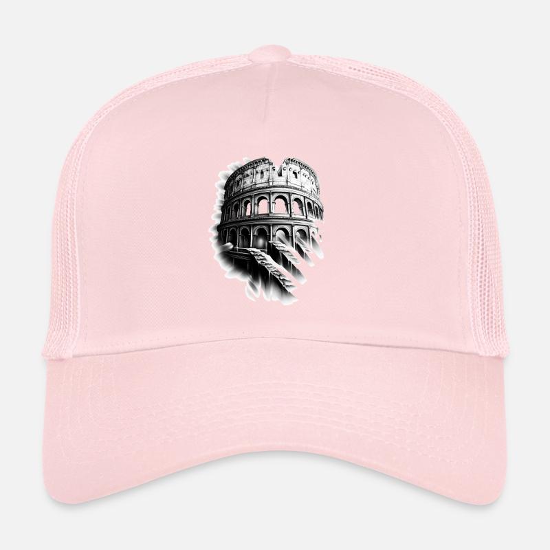 Colisée gravé et escalier spectral Casquette trucker 