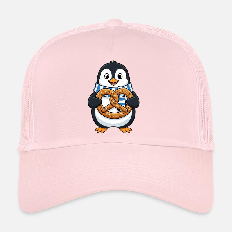 Dessin animé Bavaria du Pingouin mignon avec un bretzel Casquette trucker 