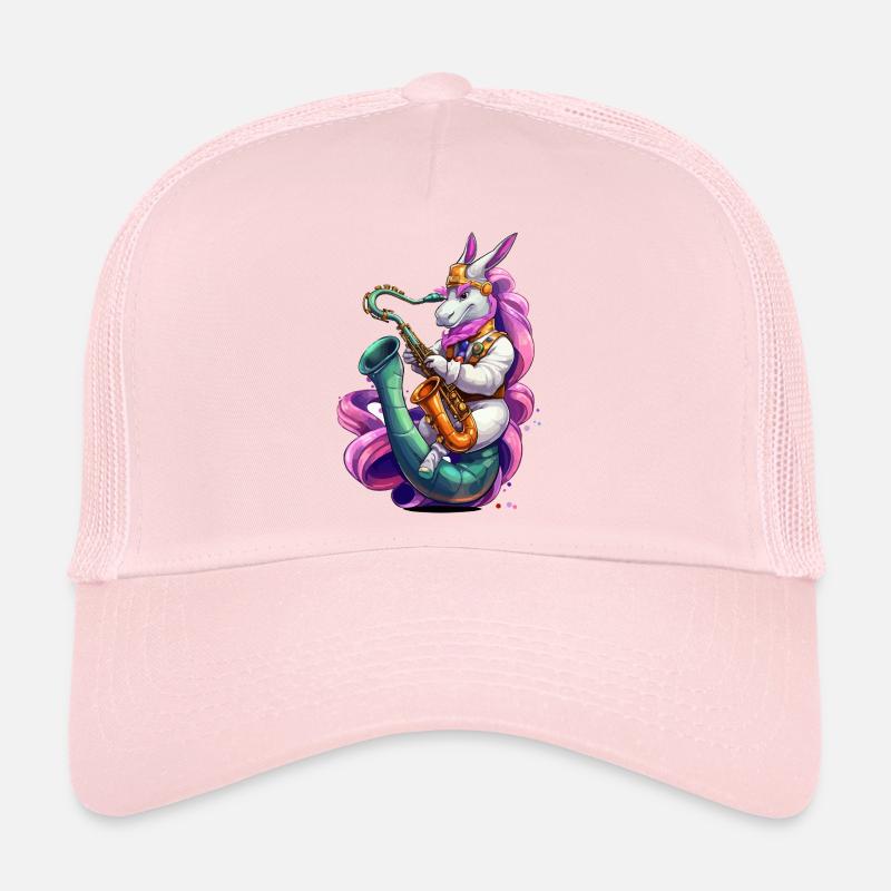 Sparkling Unicorn Saxophone Trucker Cap