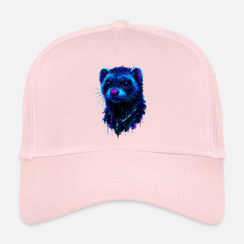 Furet Cosmique aux Éclats de Lumière Néon Casquette trucker 