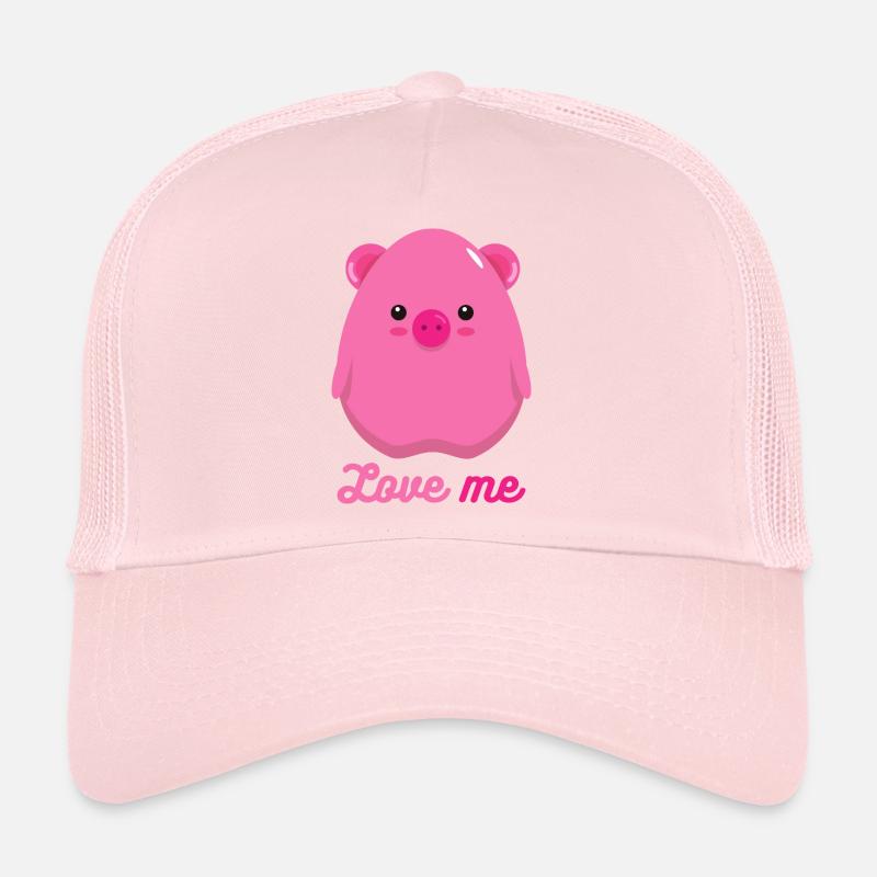 Cochon - Casquette trucker  - rose pâle