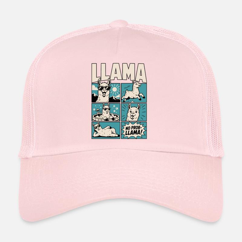 Chill Llama Comic Design Casquette trucker 