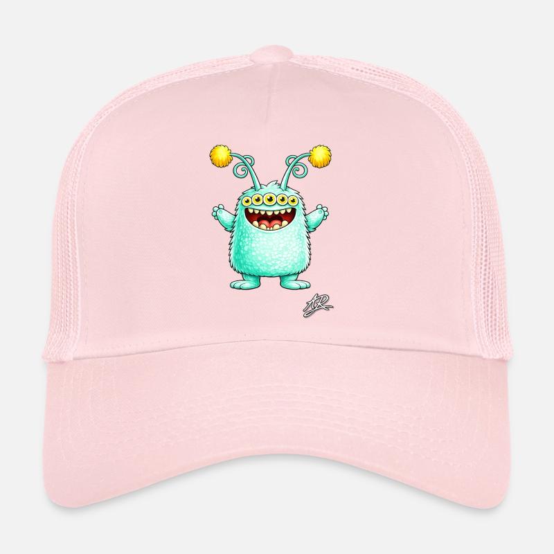 Monstre vert à cinq yeux Casquette trucker 
