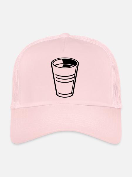 gobelet - Casquette trucker  - rose pâle - Devant