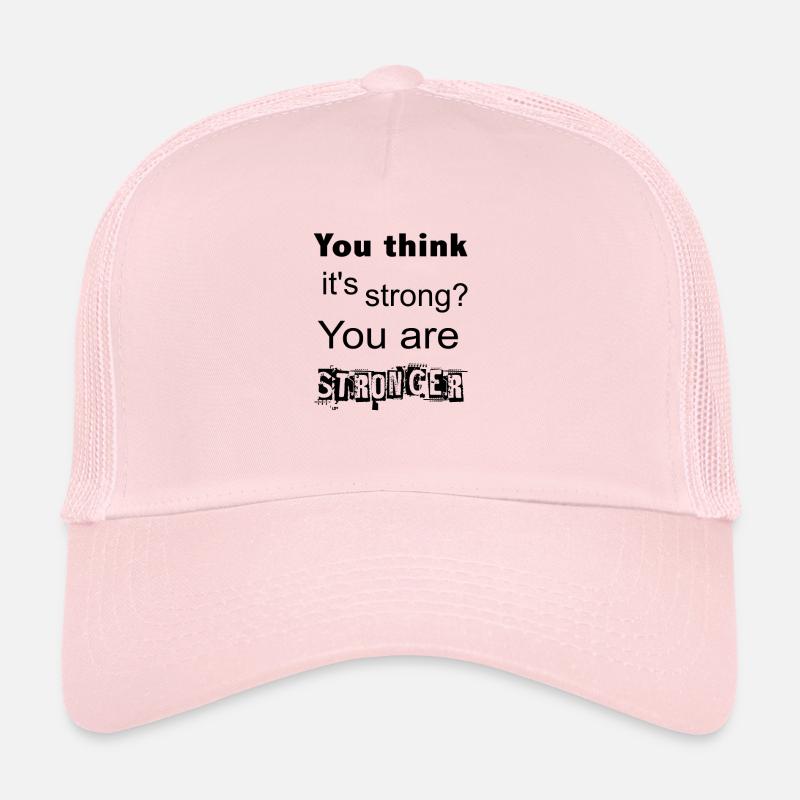 Vous êtes plus fort - Mutmacher - Casquette trucker  - rose pâle