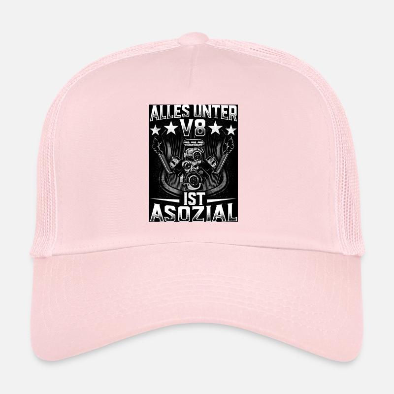 EVERYTHING UNDER V8 IS ASOCIAL Trucker Cap