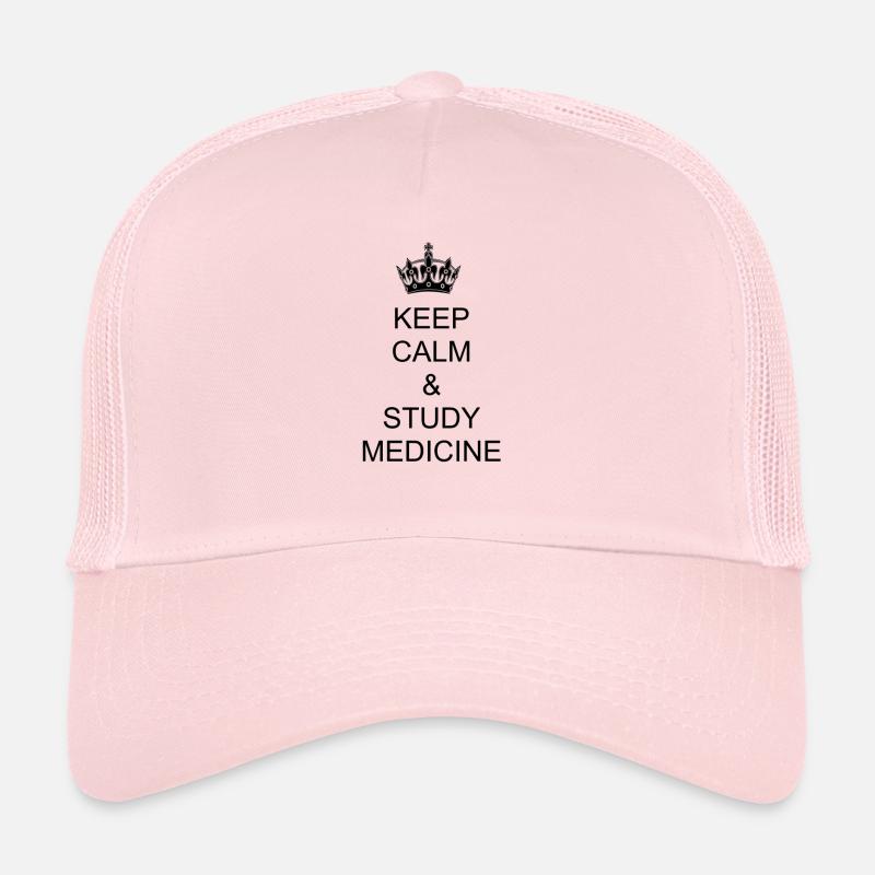 Keep calm & study Medicine cooles Shirtdesign - Trucker Cap - Hellrosa