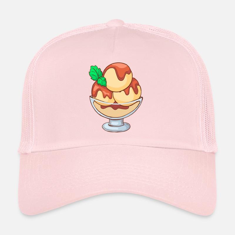 Crème glacée, crème glacée, crème glacée, crème glacée, boule, crème glacée, sundae Casquette trucker 