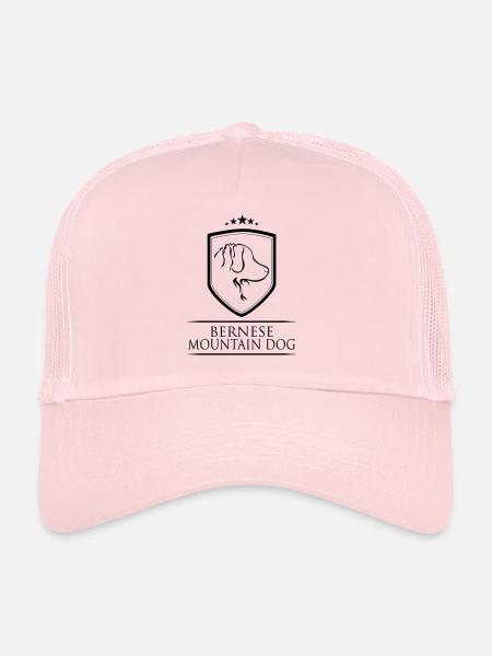 MONTAGNE BERNOIS manteau de chien - Casquette trucker  - rose pâle - Devant