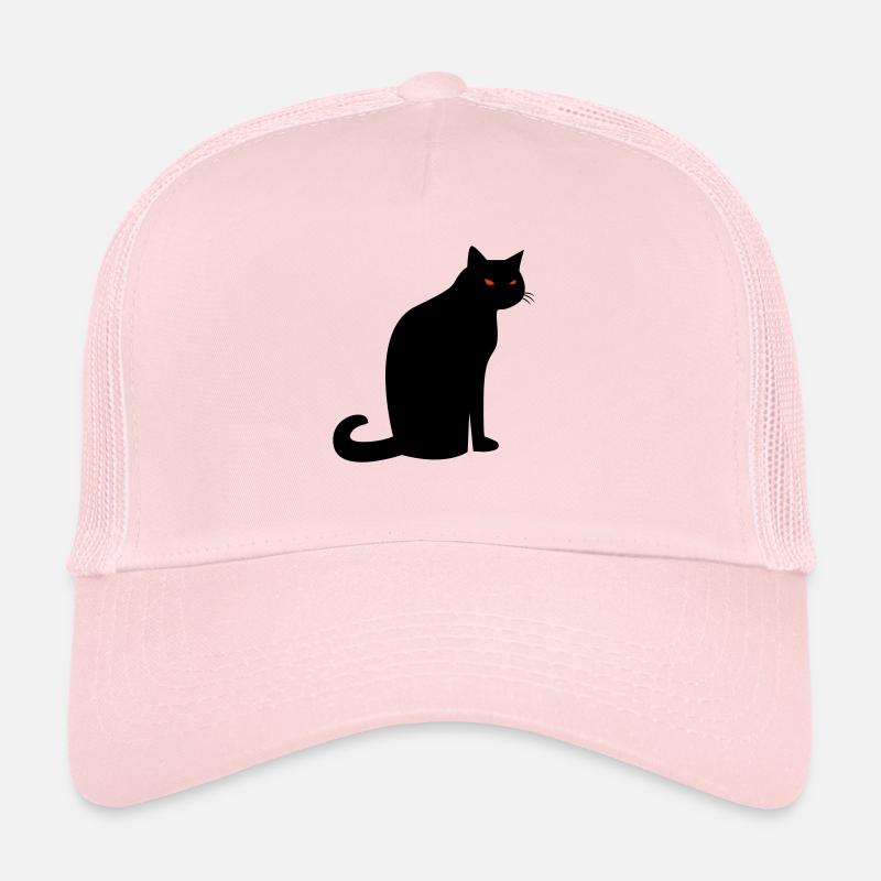 Chat noir effrayant Halloween Casquette trucker 