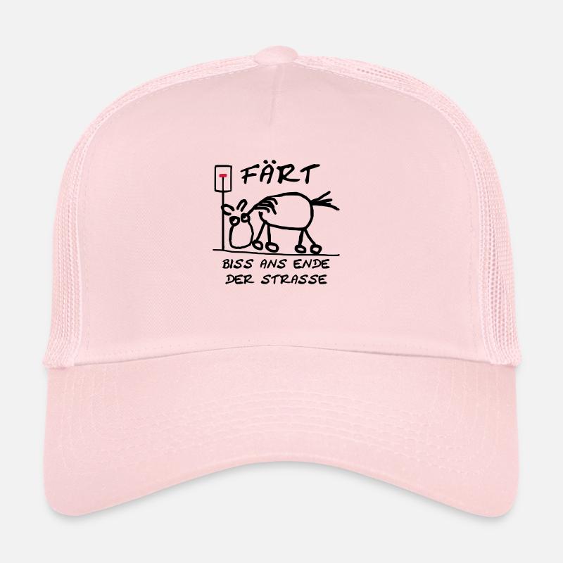 Färt Biss ans Ende der St - Trucker Cap - Hellrosa