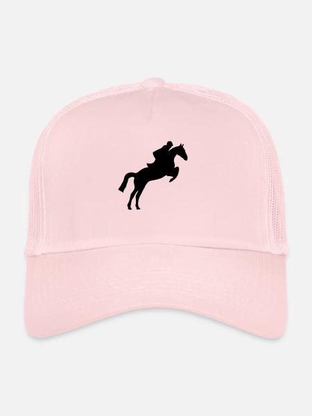 Horse Jumping - Casquette trucker  - rose pâle - Devant