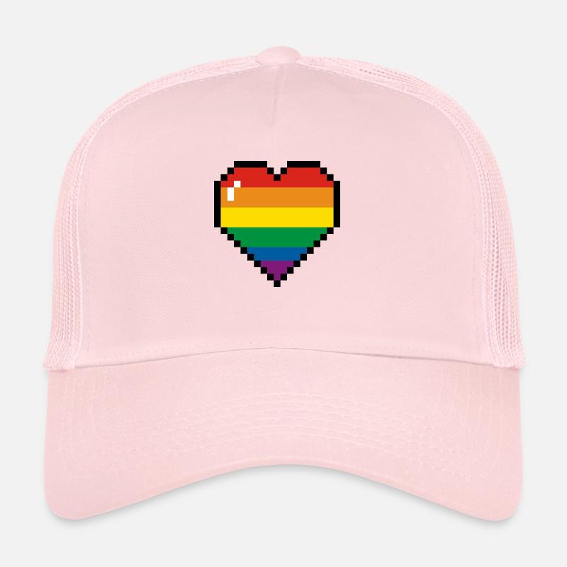 Regenbogenherz - Trucker Cap - Hellrosa