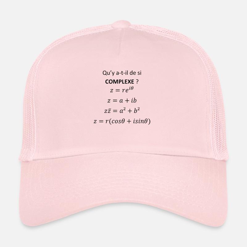 Nombres complexes - Casquette trucker  - rose pâle