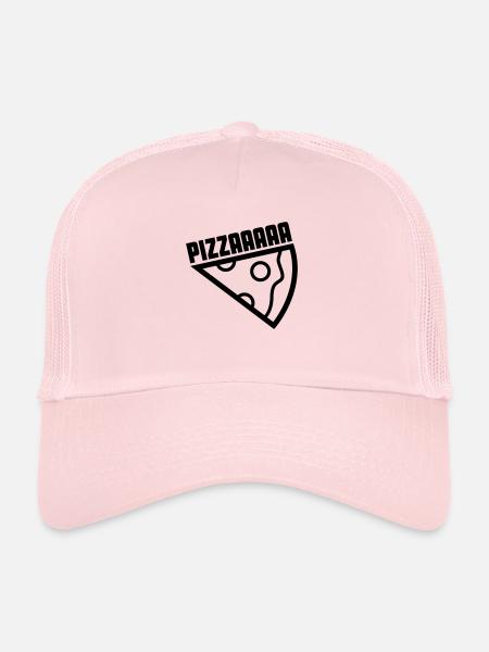 pizzaaaa - Casquette trucker  - rose pâle - Devant