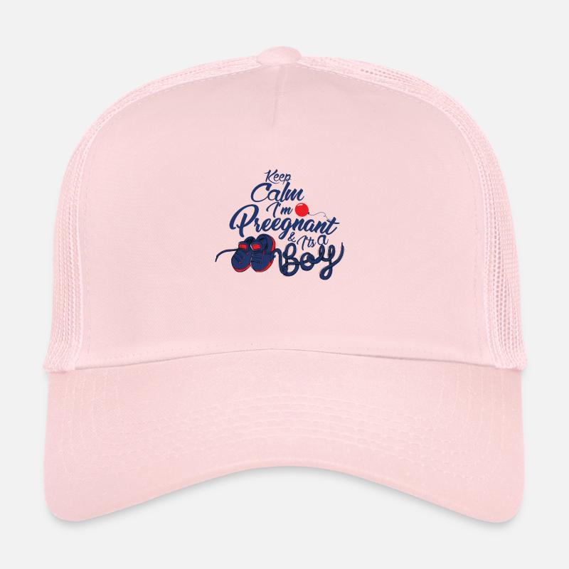idée de cadeau naissance bébé enfant né naissance - Casquette trucker  - rose pâle