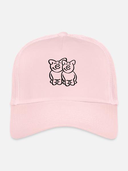 Cute Pigs - Trucker Cap - pale pink - Front