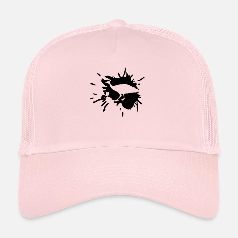 tamponner gouttes graffiti peinture éclaboussures oiseau silho Casquette trucker 