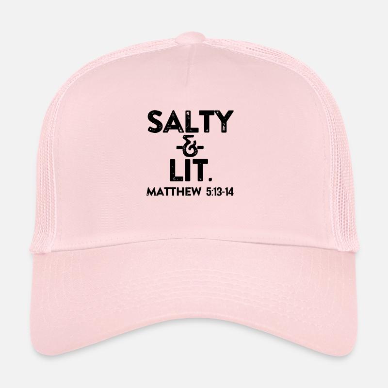 Salzig und beleuchtet, Christ, Glaube, Bibelvers, Gott Trucker Cap
