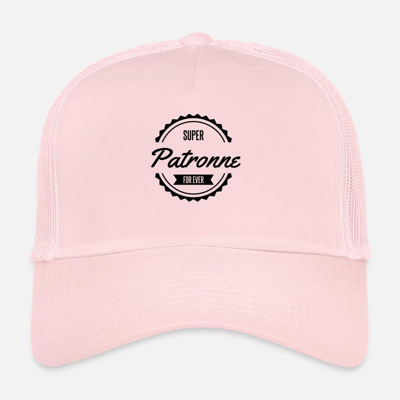 super patronne chef - Casquette trucker  - rose pâle