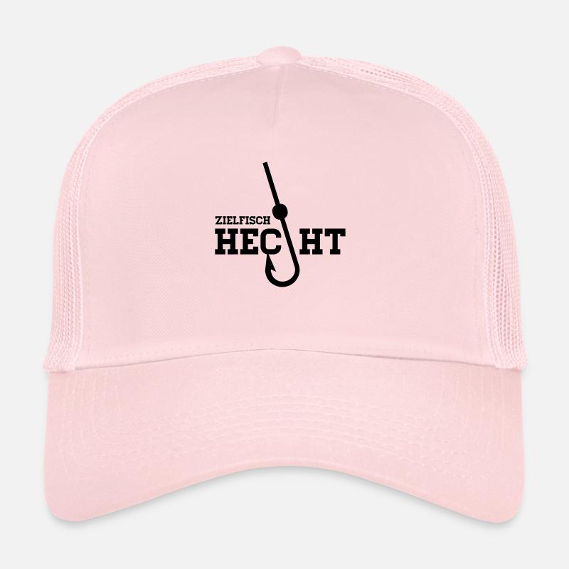 Zielfisch Hecht - Anglershirt - Trucker Cap - Hellrosa