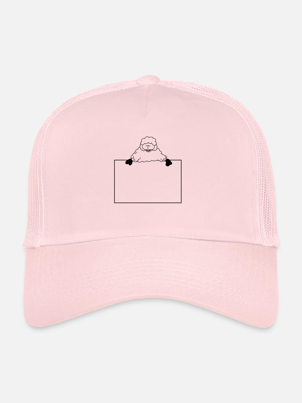 Shield-pointing sheep - Trucker Cap - pale pink - Front