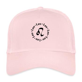 Signes du zodiaque | Lion - Casquette trucker  - rose pâle - Devant