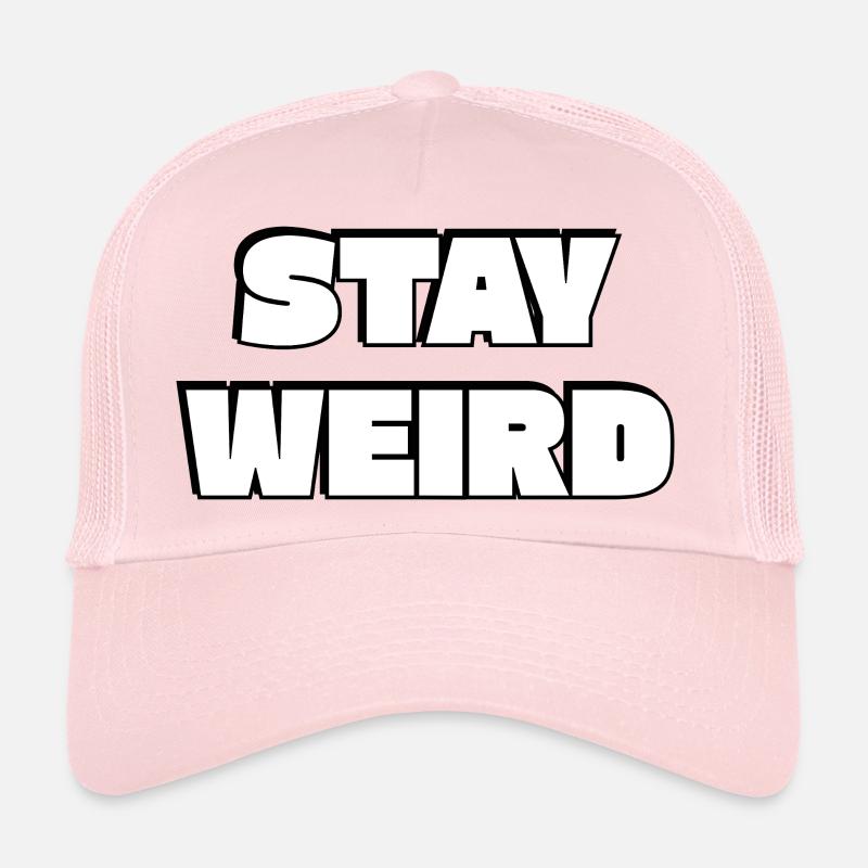 Restez Typographie Étrange et Audacieuse Casquette trucker 