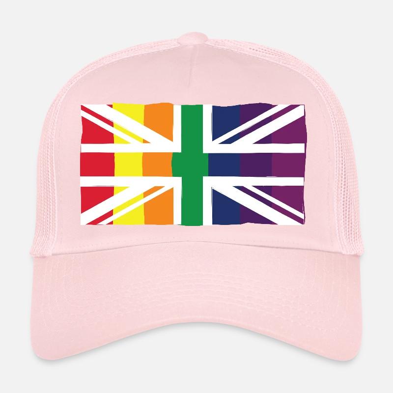 Rainbow Union Jack Pride - UK Flag LGBTQ+ Design Trucker Cap
