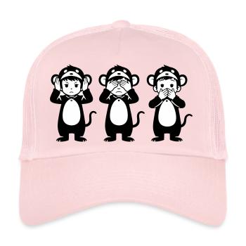 Drei Affen - Trucker Cap - Hellrosa - Vorne