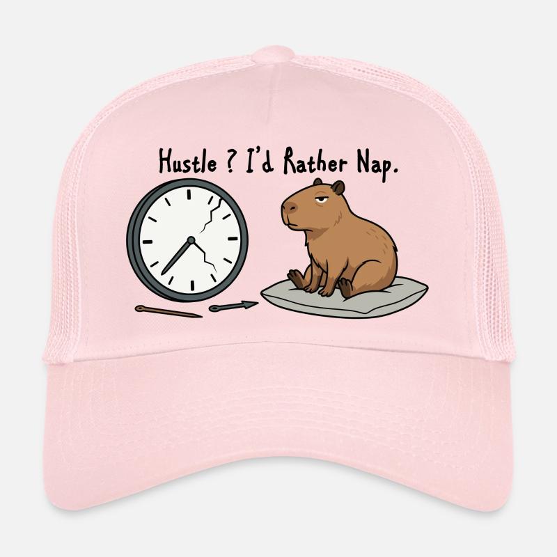 Capybara-Nickerchen-Humor Kaputte Uhr Trucker Cap