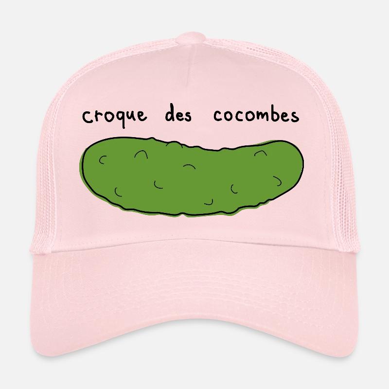 Croque des concombes - Casquette trucker  - rose pâle