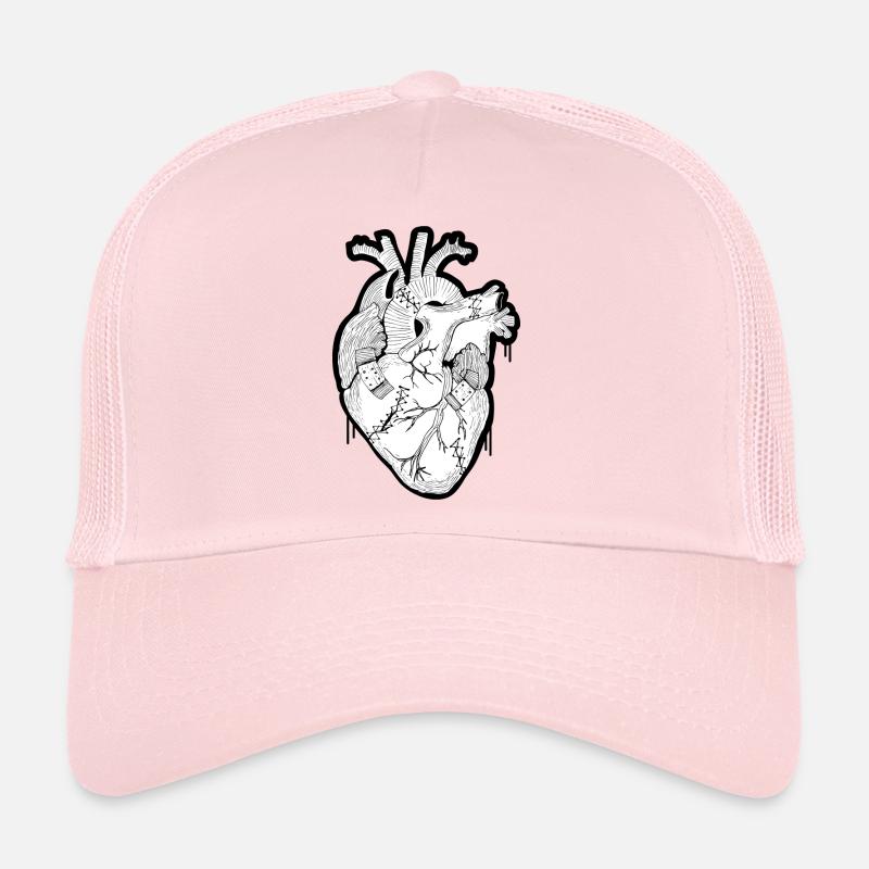 Heart - Trucker Cap - Hellrosa