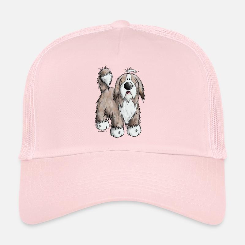 Der Bearded Collie - Trucker Cap - Hellrosa