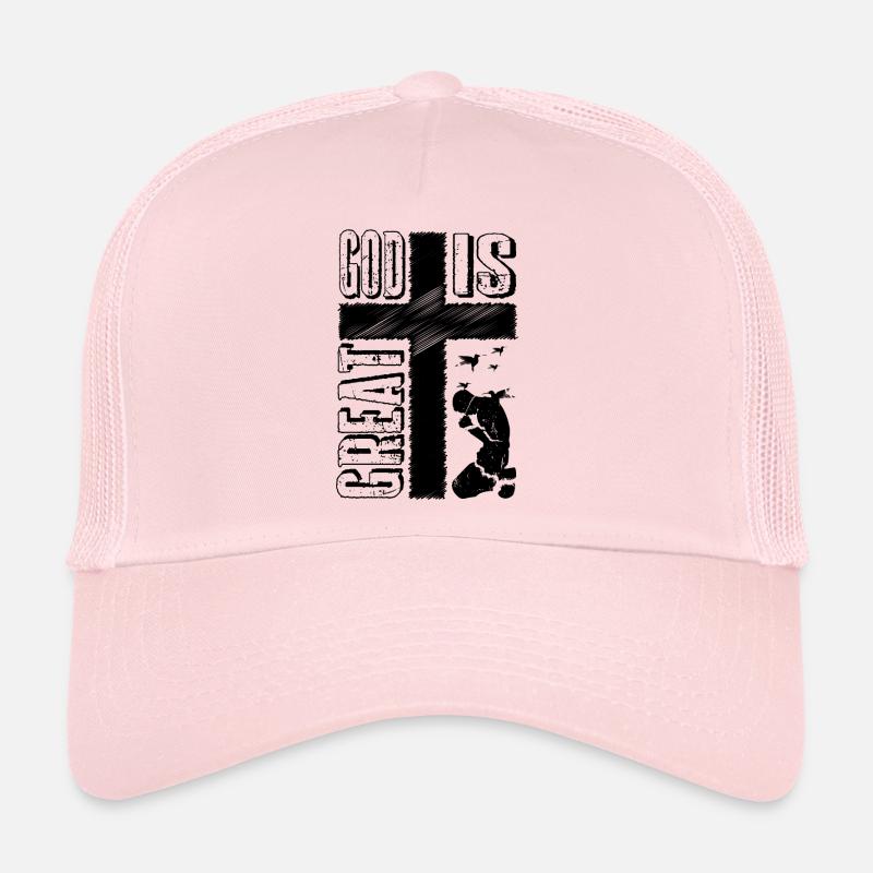 GOD IS GREAT - Trucker Cap - Hellrosa