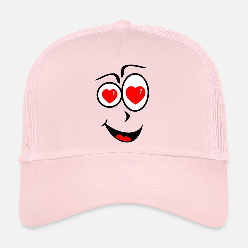 Smiling face with heart eyes - Trucker Cap - pale pink