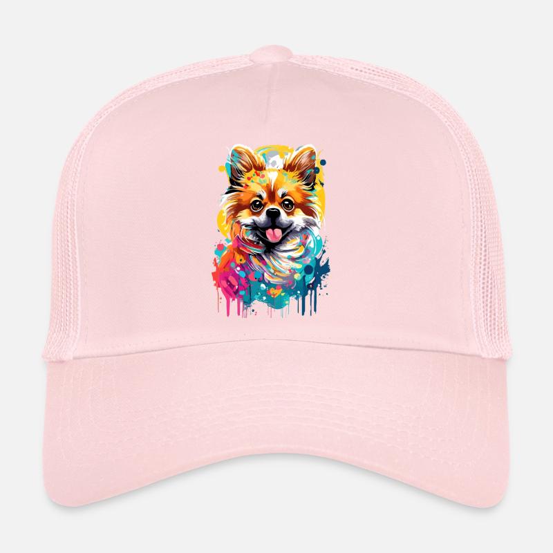 German Spitz - Pomeranian Pomeranian Dog Trucker Cap
