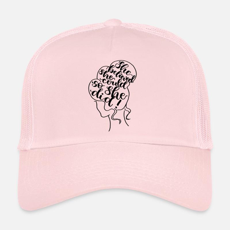 She believed she could - Trucker Cap - pale pink