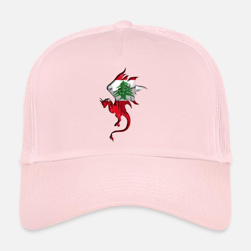Flagge des Libanon - Libanon - Drachensilhouette Trucker Cap