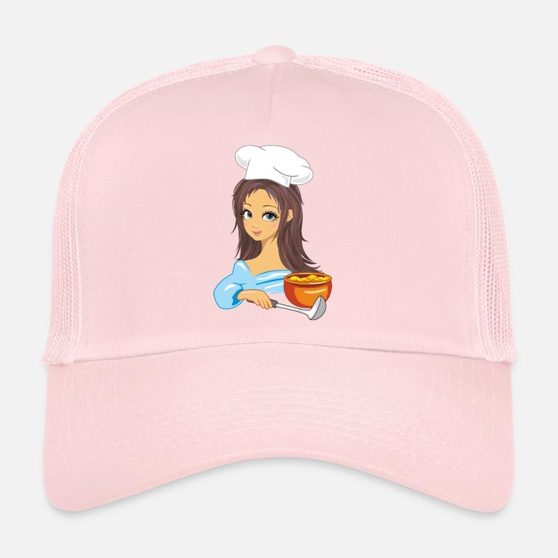Süßes Mädchen Koch liebt es, Brei zu kochen Trucker Cap