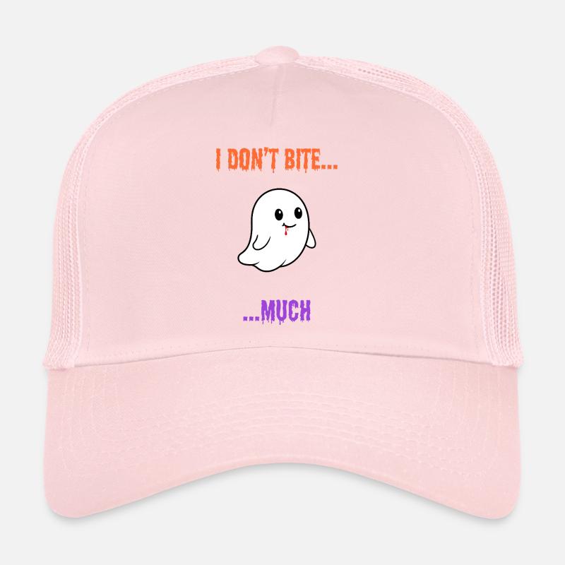 I Don't Bite... Much - Cute Vampire Ghost Trucker Cap