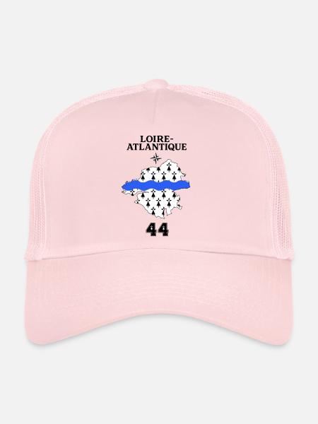 Loire Atlantique 44 - Casquette trucker  - rose pâle - Devant