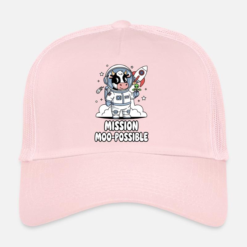 Mission Moo-possible Space Cow Design Casquette trucker 