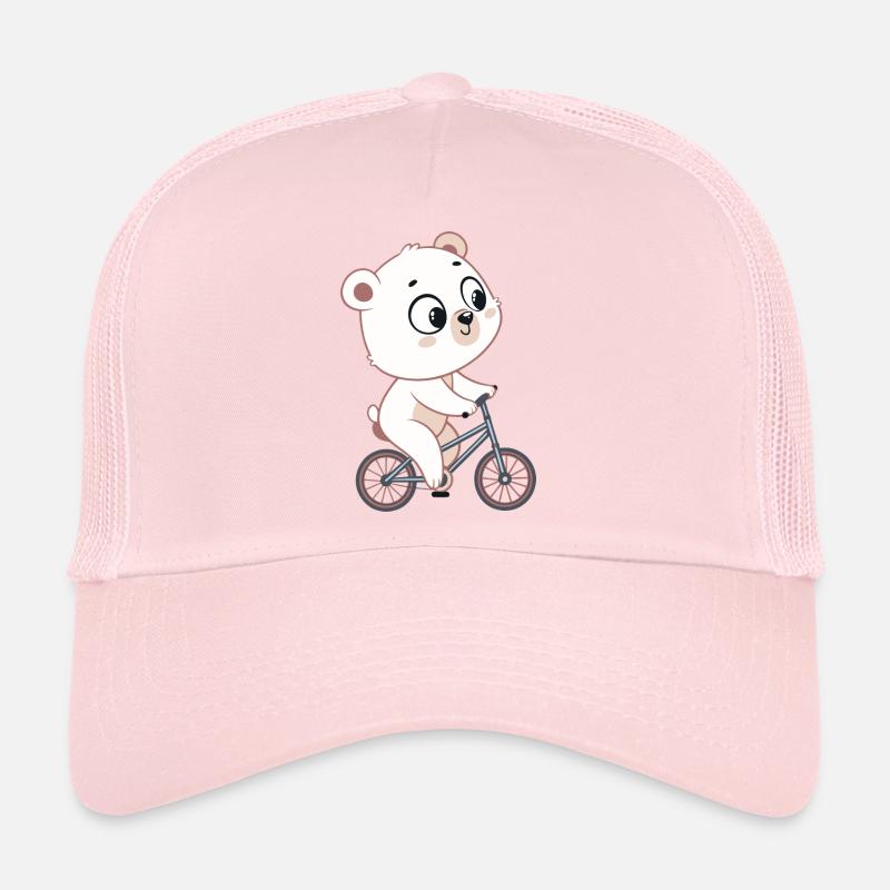 Pastel Cycling White Bear Trucker Cap