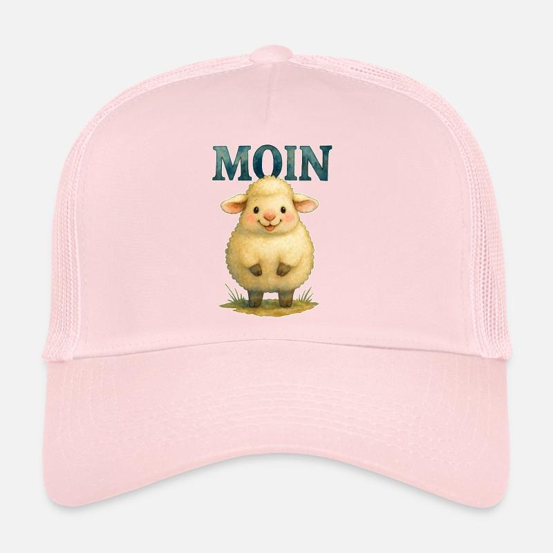 Moin Schäfchen Süßes Schaf Baby Kinder Norddeutsch - Trucker Cap - Hellrosa