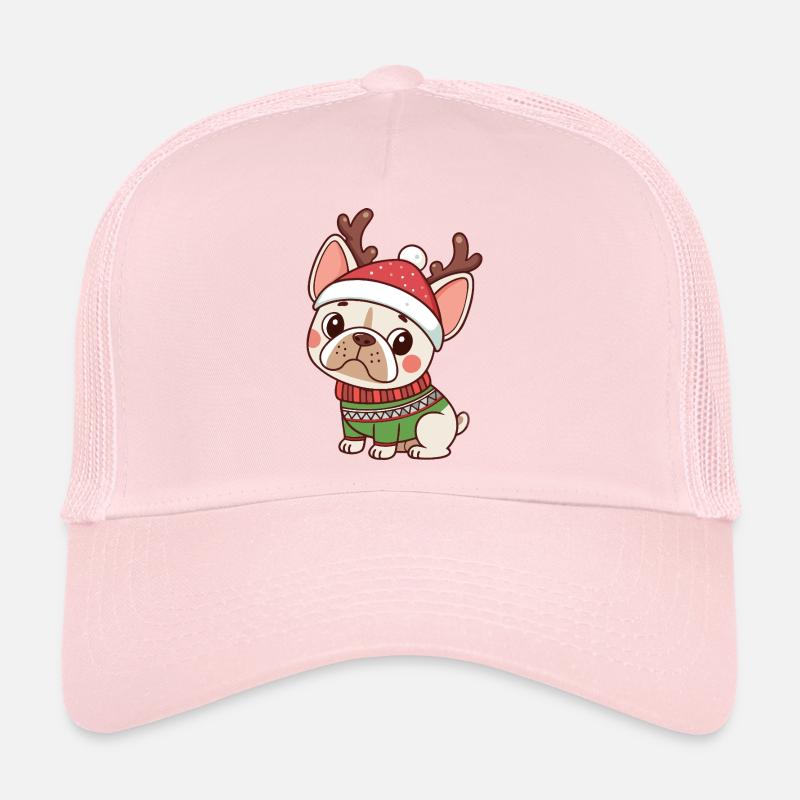 Chiot Noël Bonnet et Pull Vert Casquette trucker 