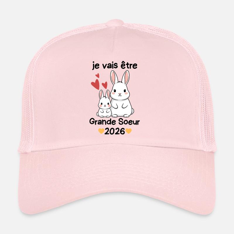 Zukünftige große Schwester 2026 Ich werde eine große Schwester sein - Trucker Cap - Hellrosa