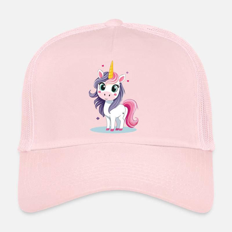 Licorne à la crinière colorée Casquette trucker 